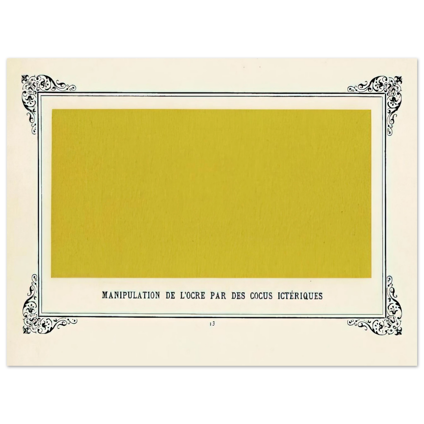 Alphonse Allais - Jaundiced Cuckolds Handling Ochre 75x100 cm / 30x40inches Fine Art Poster
