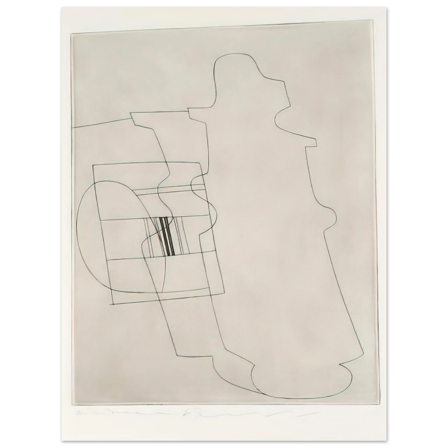 Ben Nicholson - Glass topped bottle - 1967 75x100 cm / 30x40inches Fine Art Poster