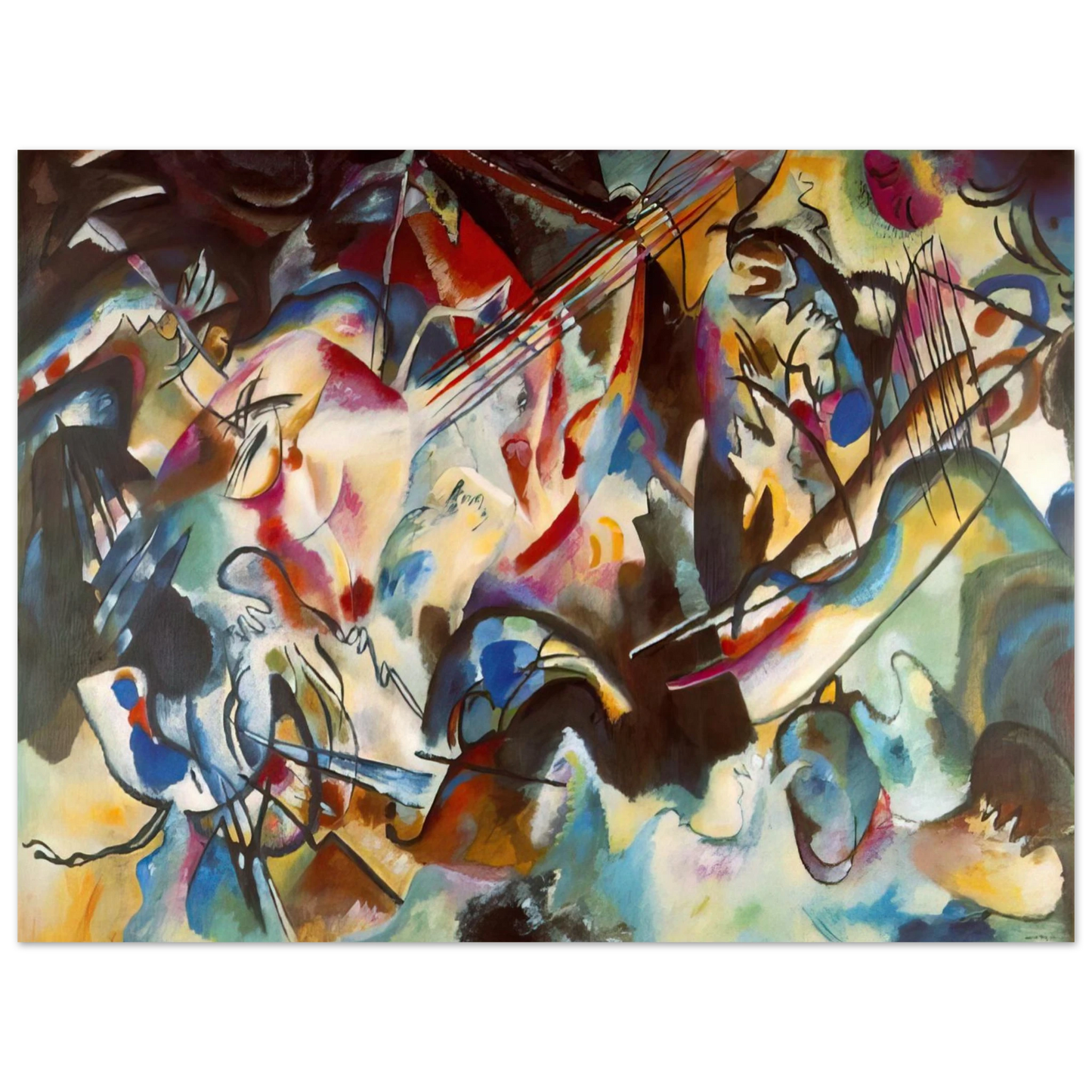 Wassily Kandinsky - COMPOSITION VI 1913 75x100 cm / 30x40inches Fine Art Poster