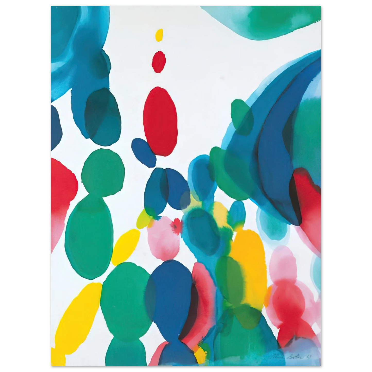 Alice Baber - Abstract Composition 75x100 cm / 30x40inches Fine Art Poster