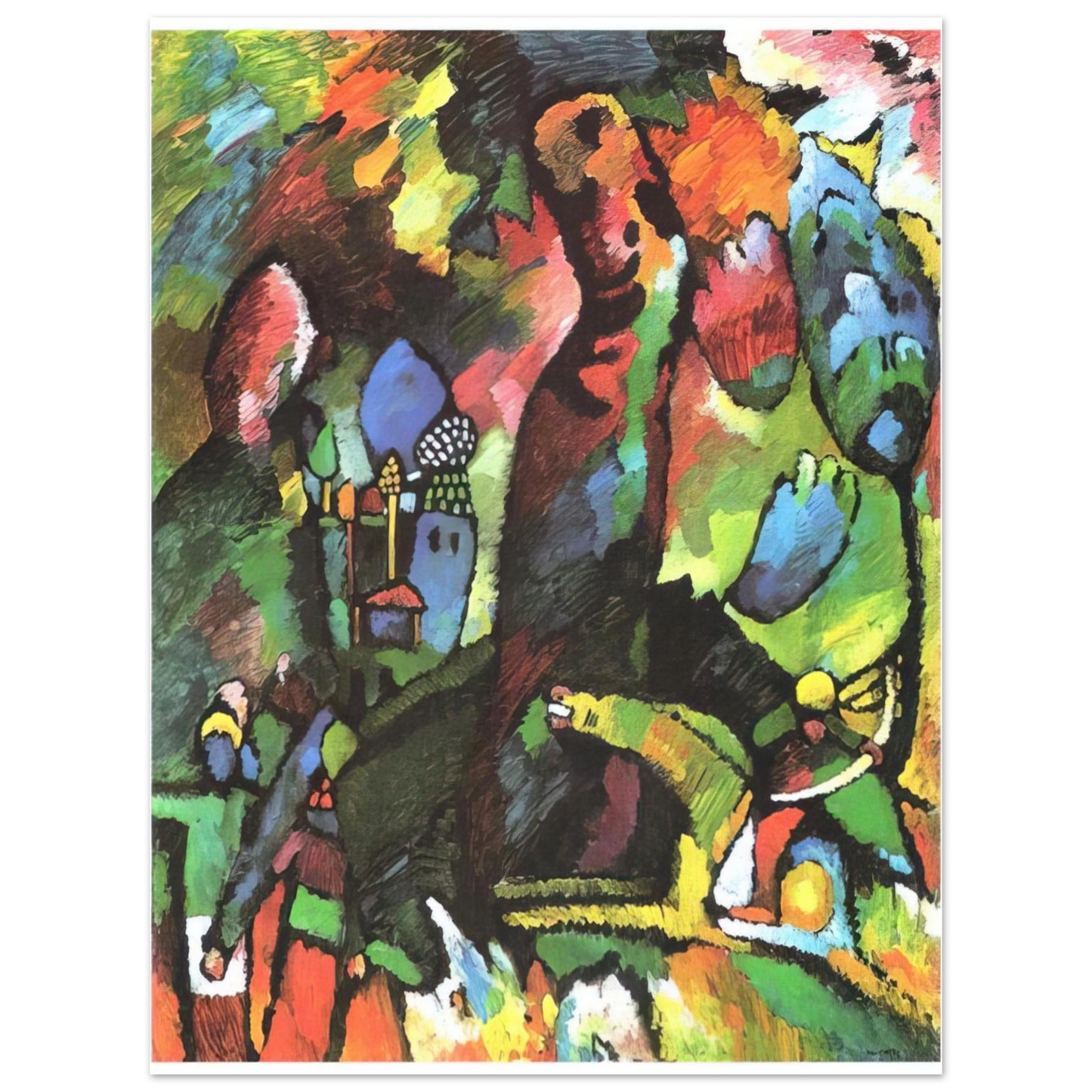 Wassily Kandinsky - PICTURE WITH ARCHER 1909 75x100 cm / 30x40inches Fine Art Poster