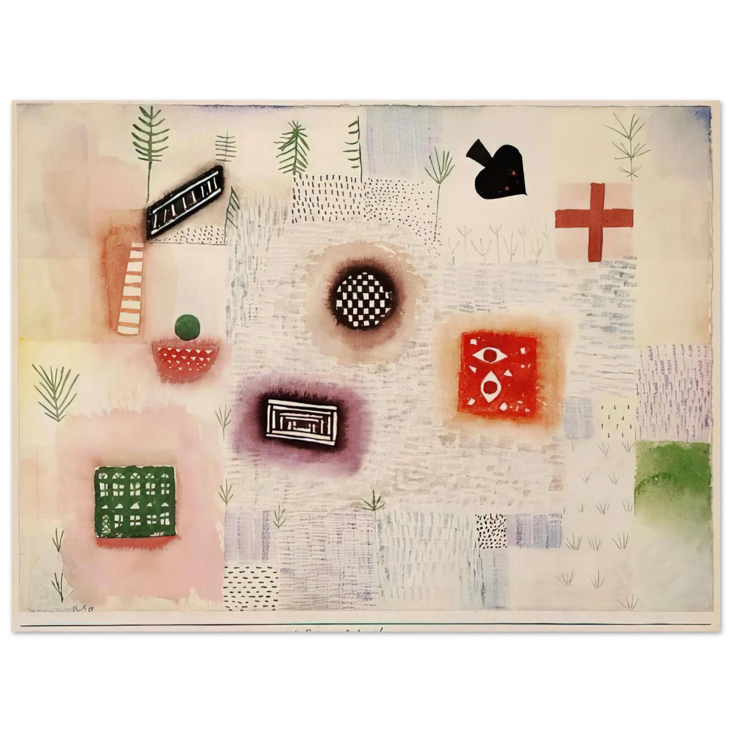 Paul Klee - PLACE SIGNS 1926 75x100 cm / 30x40inches Fine Art Poster