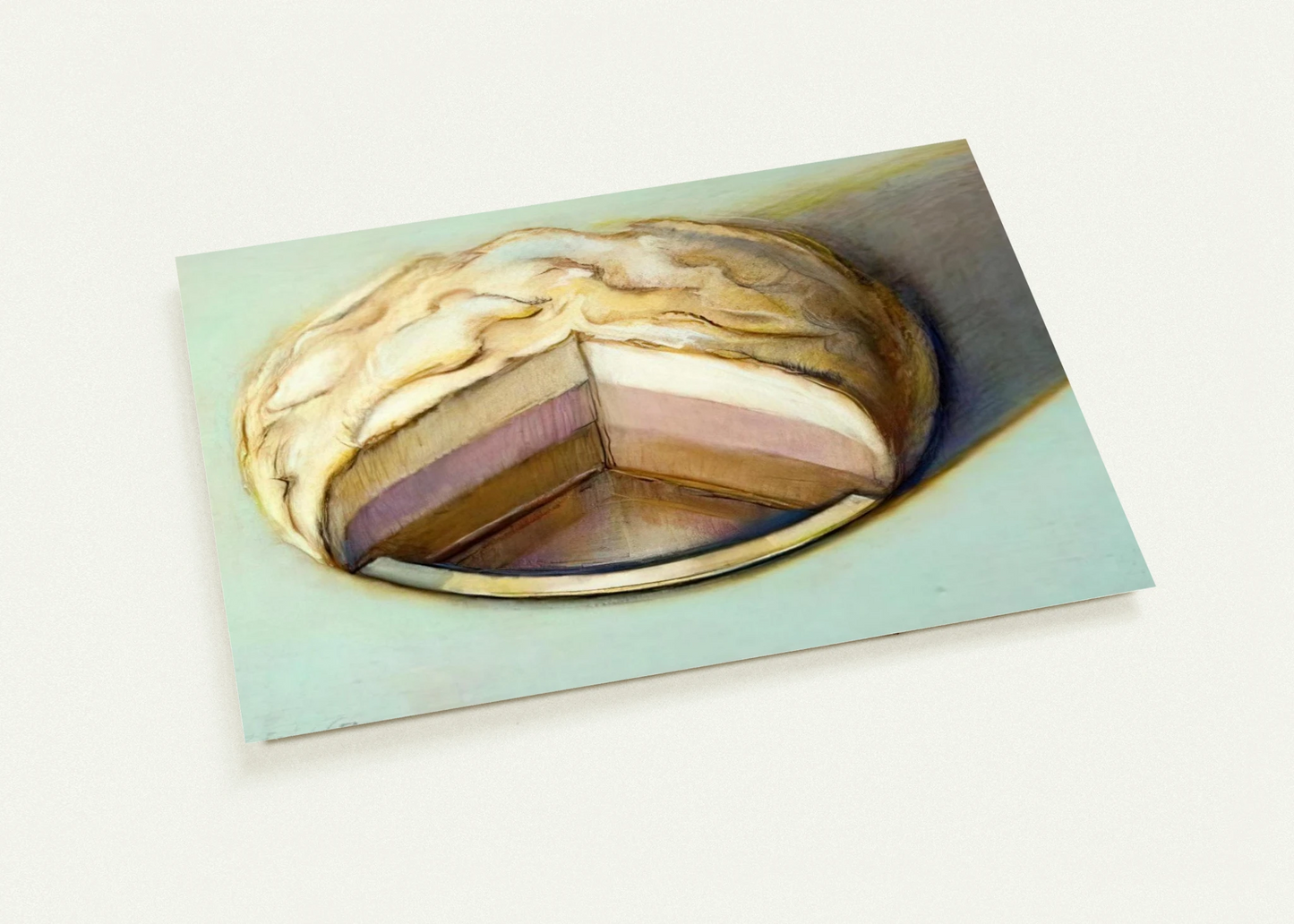Neapolitan Meringue - 1999 By Wayne Thiebaud Pack of 10 Post Cards | Wayne Thiebaud Post Cards | A6 (10.5 x 14.8 cm) - 4.1 x 5.8 inches