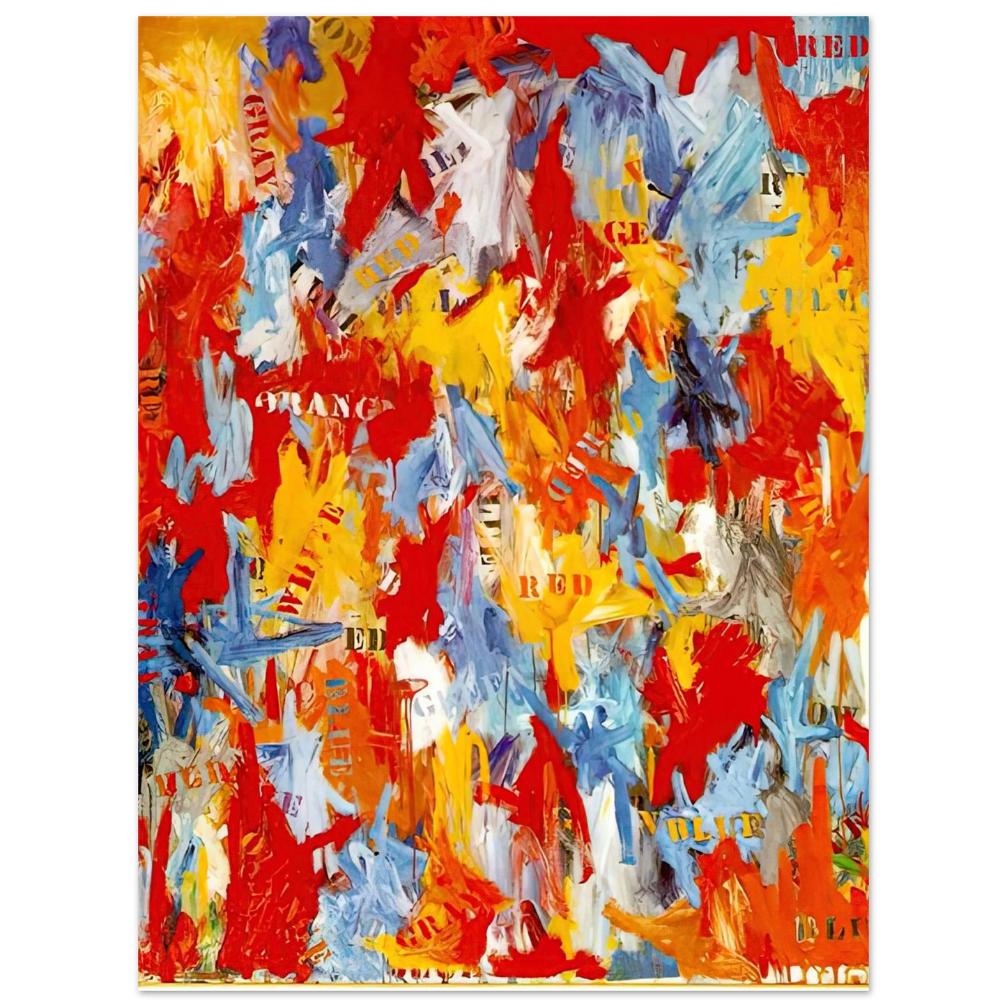 Jasper Johns - FALSE START 1959 75x100 cm / 30x40inches Fine Art Poster