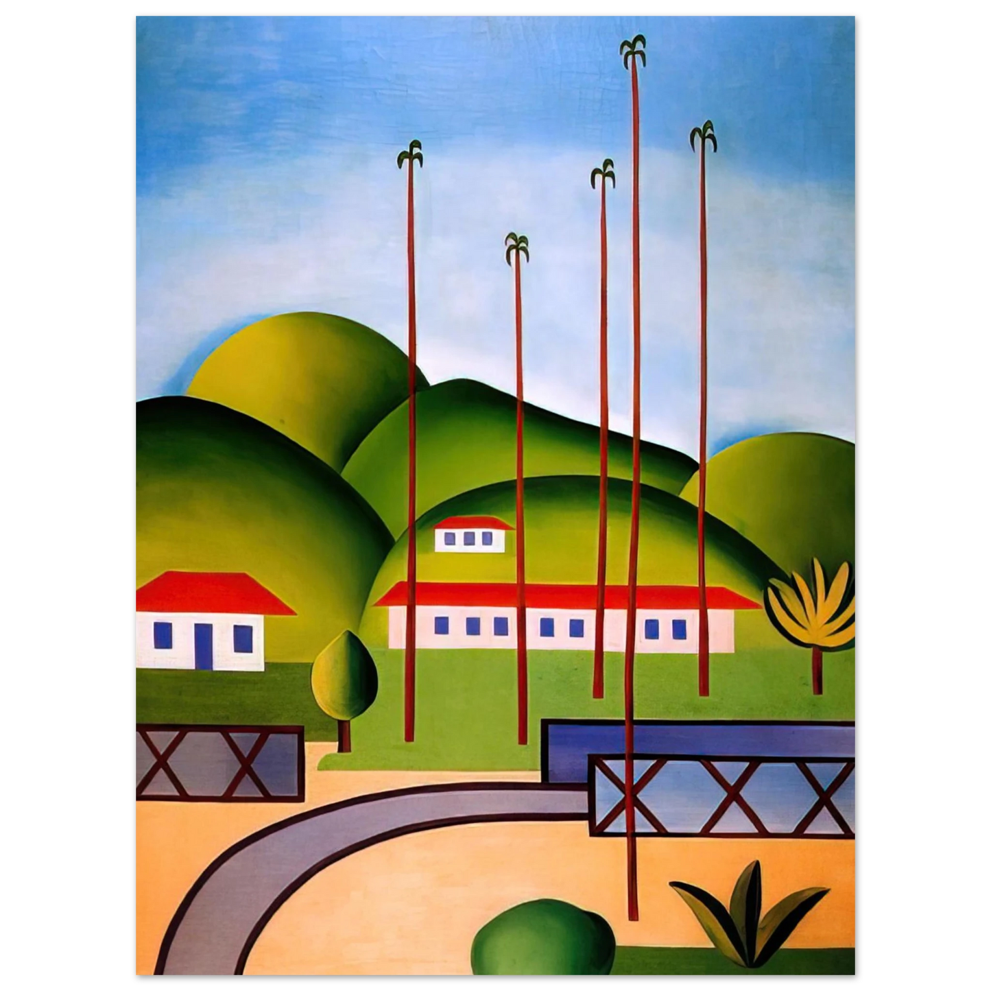 Tarsila do Amaral - Palm Trees 75x100 cm / 30x40inches Fine Art Poster