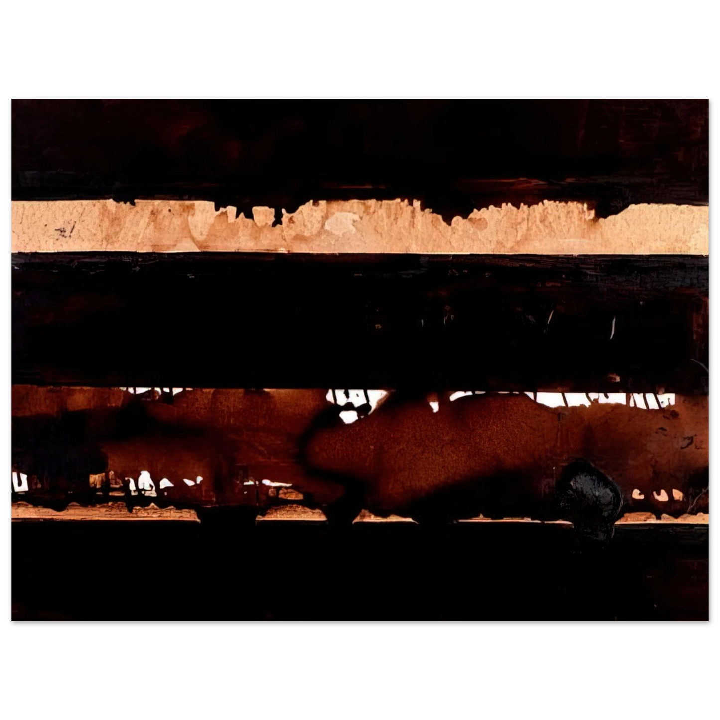 Pierre Soulages - B-Walnut Stain - 2004 75x100 cm / 30x40inches Fine Art Poster