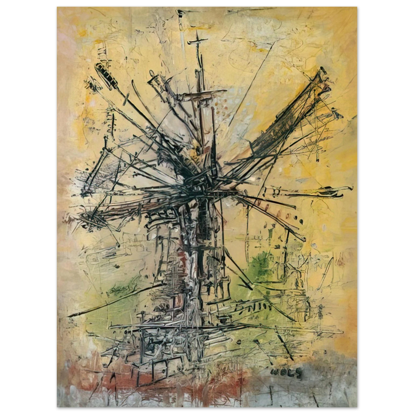 Wols - The Windmill - 1951 75x100 cm / 30x40inches Fine Art Poster
