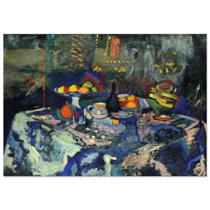 STILL LIFE WITH VASE BOTTLE AND FRUIT - Henri Matisse Brushed Aluminum Print - 70x100 cm / 28x40 inches | Henri Matisse Aluminum Print | Henri Matisse Prints