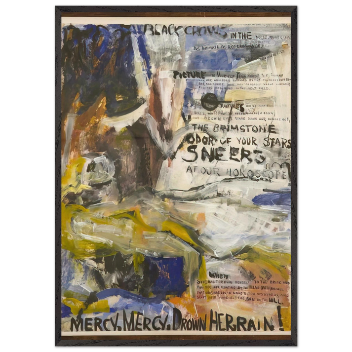 The Oranges No 1 Black Crows - Grace Hartigan 70x100 cm / 28x40 inches Framed Art Print – Black Wooden Frame