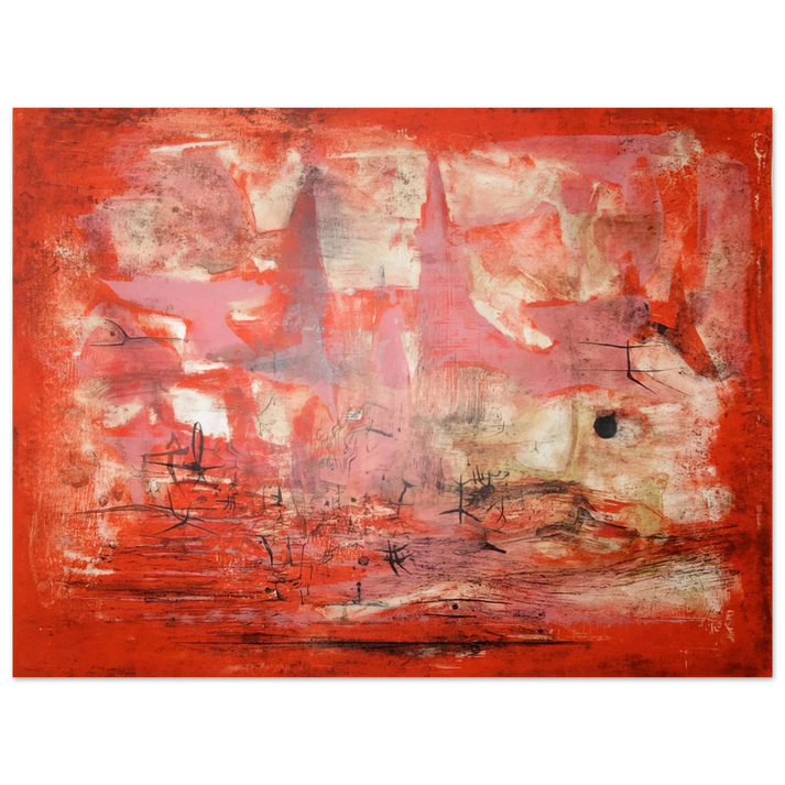 Zao Wou-Ki - EMBRASEMENT 1954 75x100 cm / 30x40inches Fine Art Poster