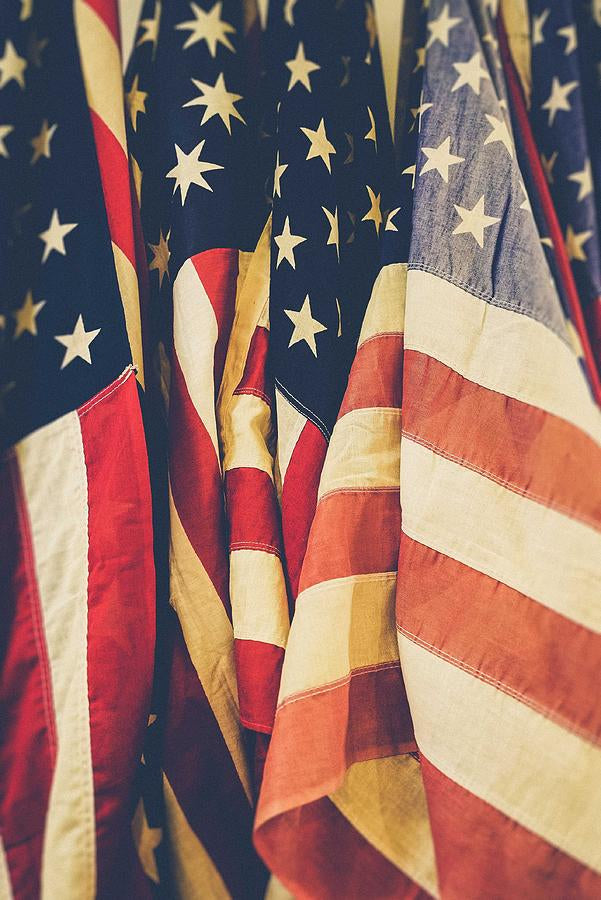 Faded American Flag Art Print | Premium Fine Art Reproduction | RedKalion