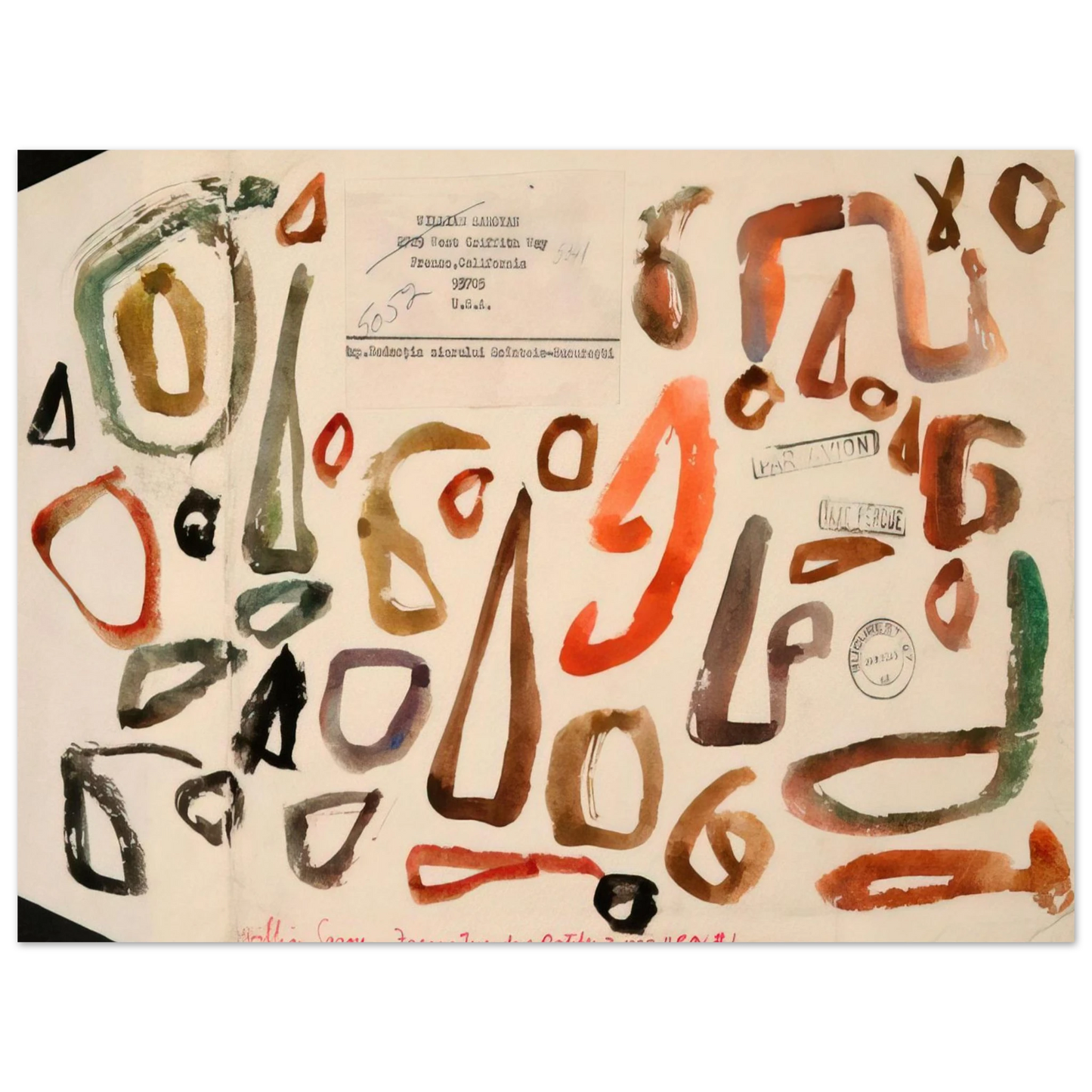 William Saroyan - # 1 October 3 1972 - 1972 75x100 cm / 30x40inches Fine Art Poster