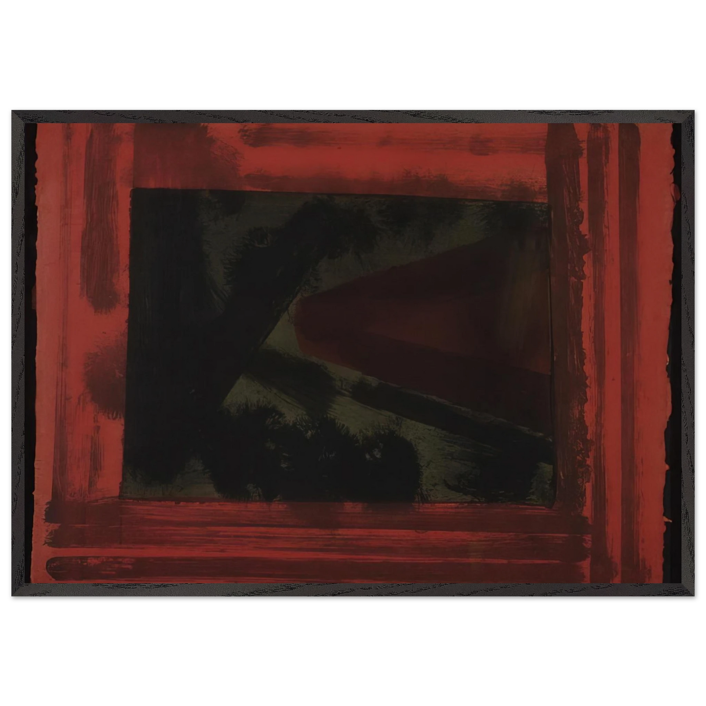 Here We are in Croydon - 1979 - Howard Hodgkin 70x100 cm / 28x40 inches Framed Art Print – Black Wooden Frame