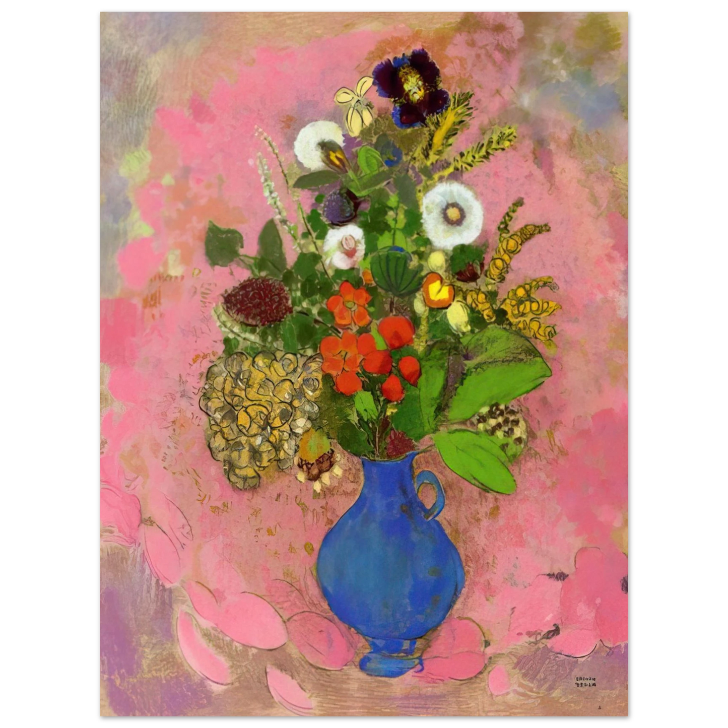 Odilon Redon - FLOWERS 1905 75x100 cm / 30x40inches Fine Art Poster