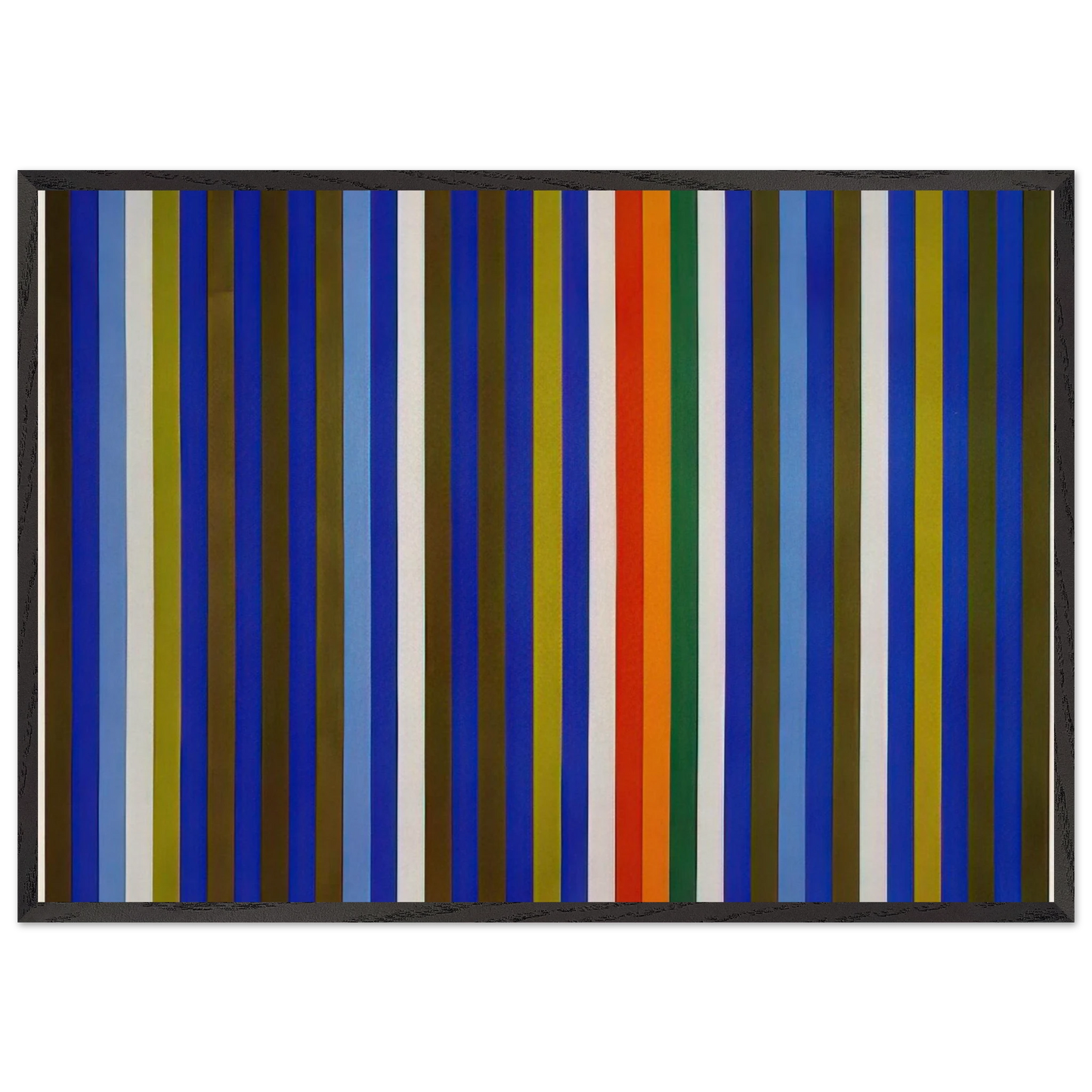 Citadel - 1962 - Gene Davis 70x100 cm / 28x40 inches Framed Art Print – Black Wooden Frame