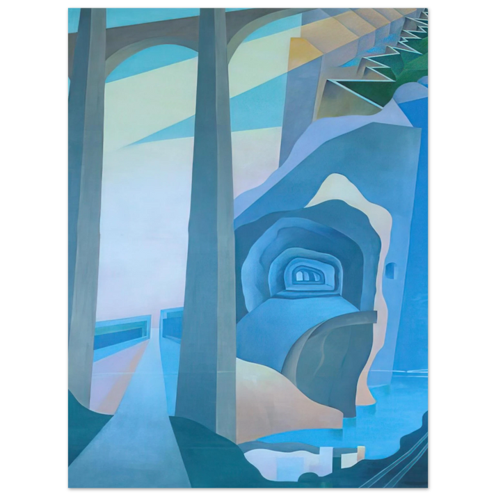 Benedetta Cappa - Synthesis of Overland Communications - 1933 - 1934 Palermo, Sicily, Italy 75x100 cm / 30x40inches Fine Art Poster