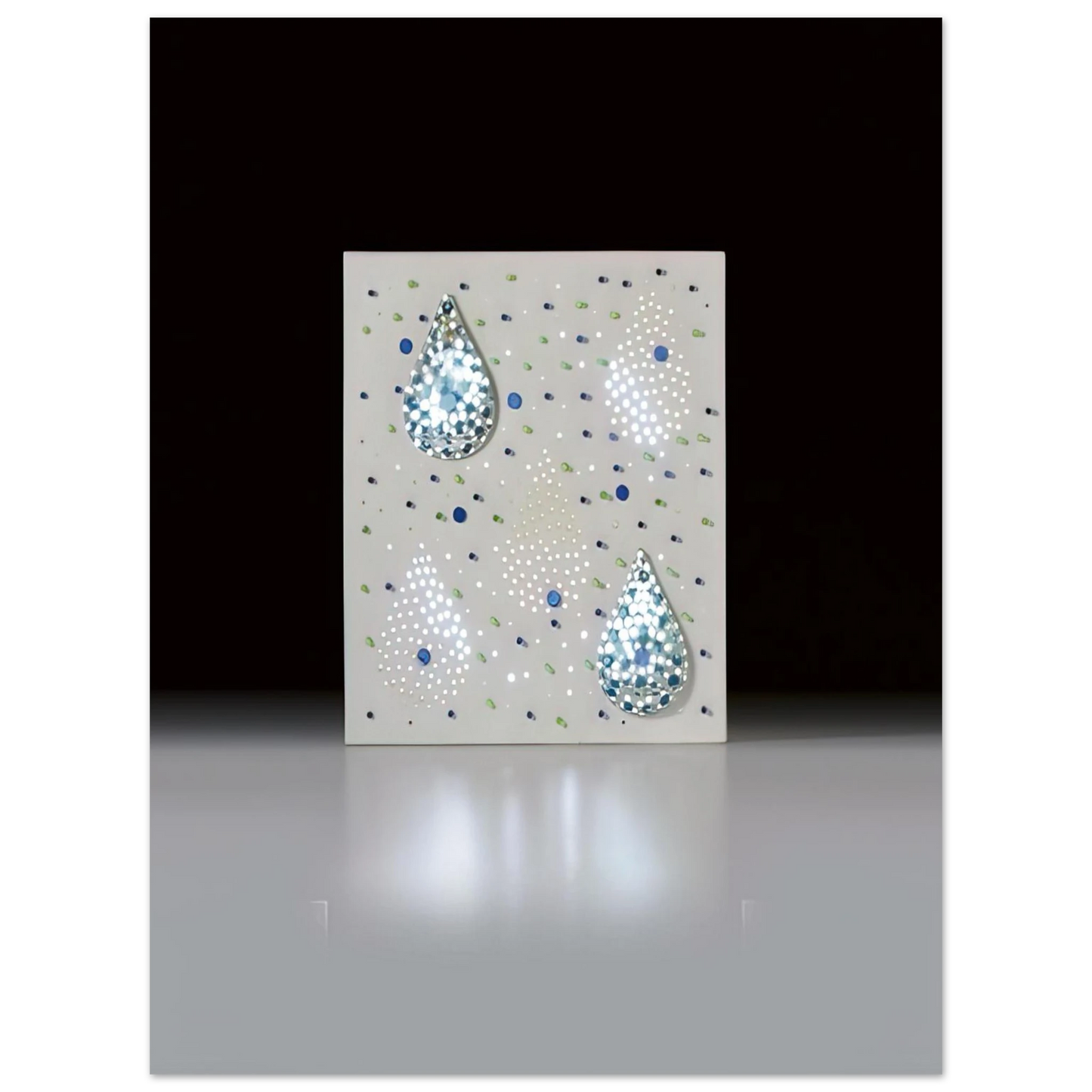 Gyula Kosice - LumÃÂnica con dos gotas Composición con gotas de agua - 1970 75x100 cm / 30x40inches Fine Art Poster
