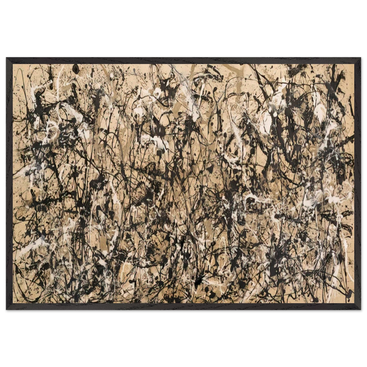 AUTUMN RHYTHM NUMBER 30 1950 - Jackson Pollock 70x100 cm / 28x40 inches Framed Art Print – Black Wooden Frame