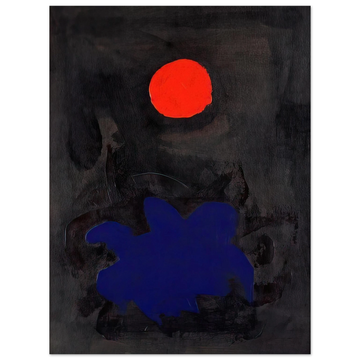 Adolph Gottlieb - Blue on Black - 1970 75x100 cm / 30x40inches Fine Art Poster