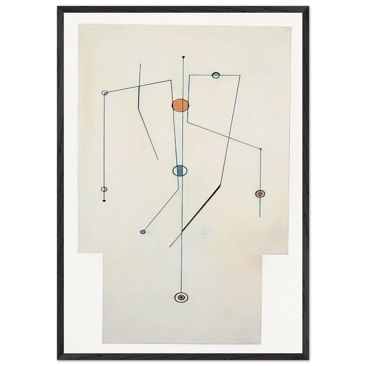 Ilke - 1951 - Carmelo Arden Quin 70x100 cm / 28x40 inches Framed Art Print – Black Wooden Frame