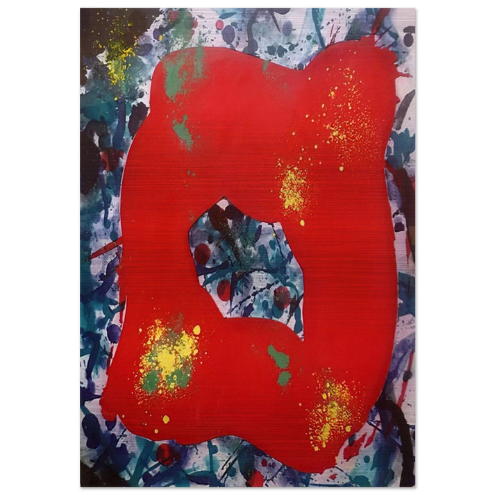 Untitled SFE 071 - Sam Francis Brushed Aluminum Print - 70x100 cm / 28x40 inches | Sam Francis Aluminum Print | Sam Francis Prints