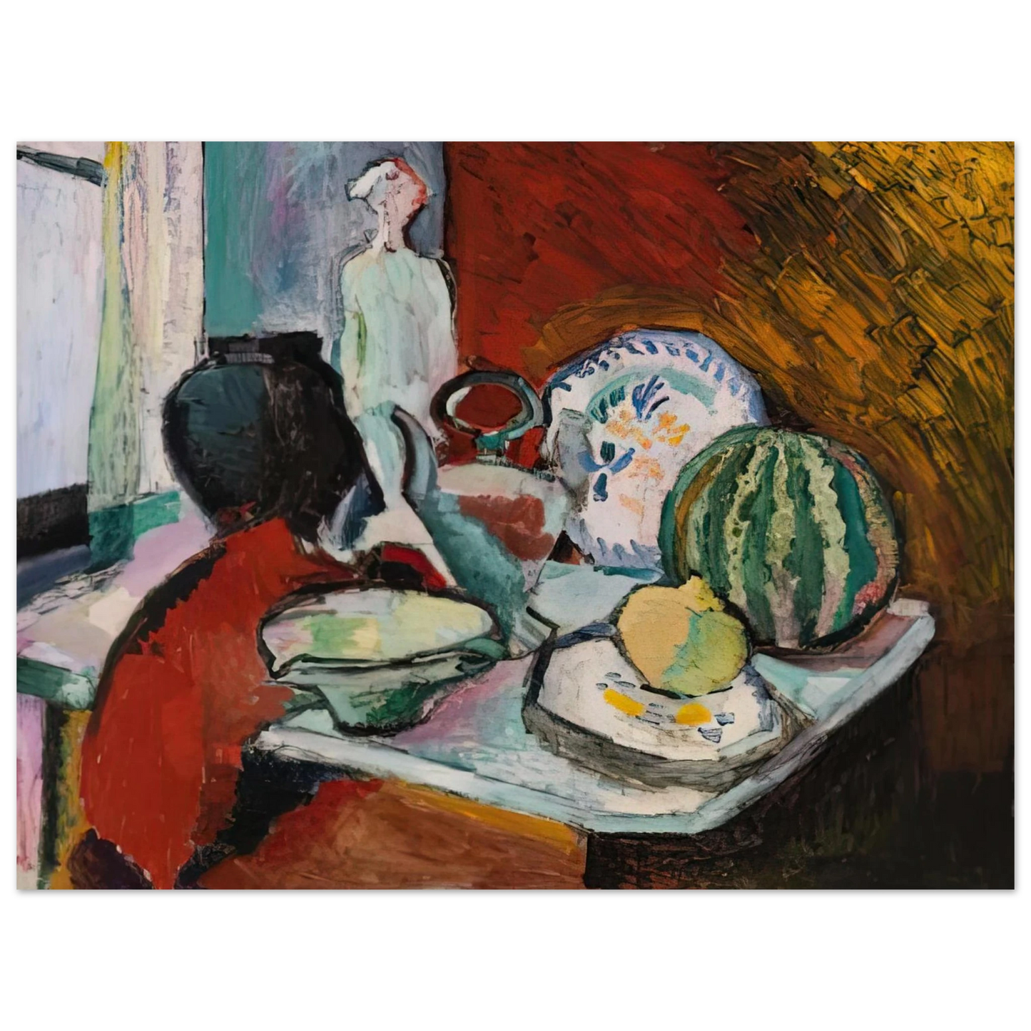 Henri Matisse - DISHES AND MELON 1907 75x100 cm / 30x40inches Fine Art Poster