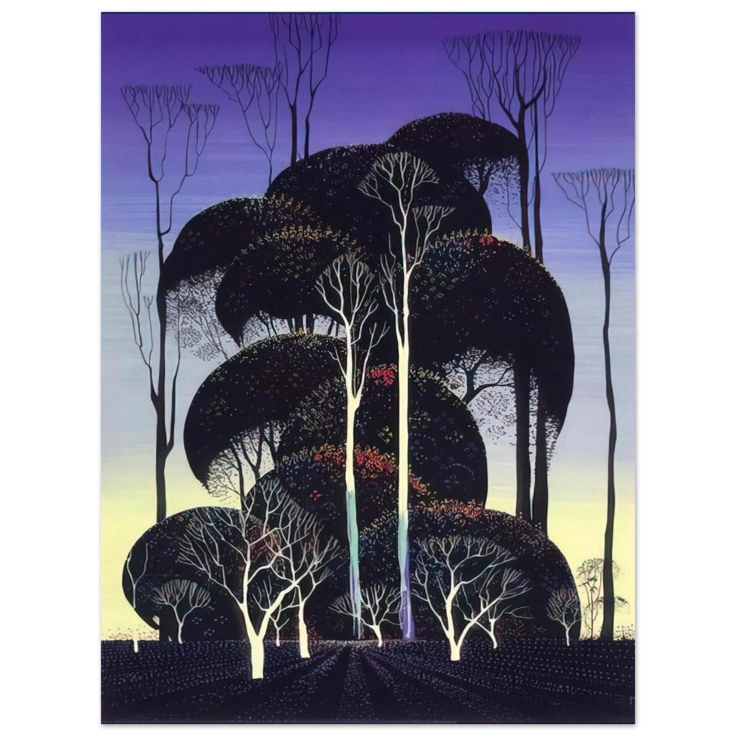 Eyvind Earle - Forest Arabesque 75x100 cm / 30x40inches Fine Art Poster