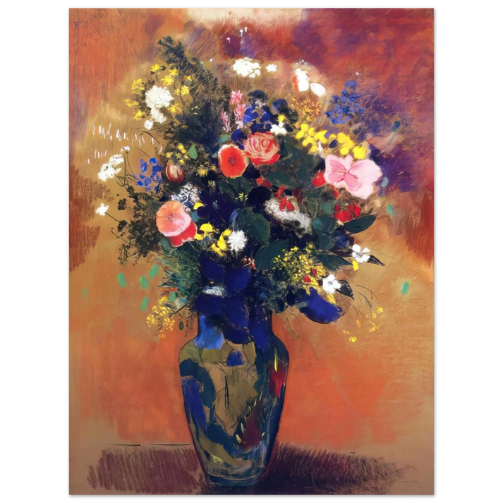 Odilon Redon - LARGE BOUQUET OF WILD FLOWERS 75x100 cm / 30x40inches Fine Art Poster