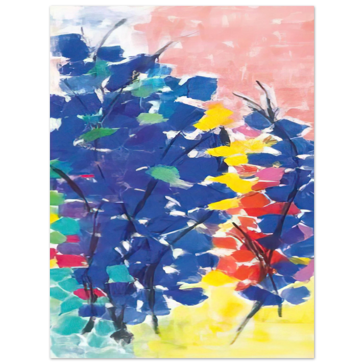 Alma Woodsey Thomas - UNTITLED FLORAL ABSTRACTION 1970 75x100 cm / 30x40inches Fine Art Poster