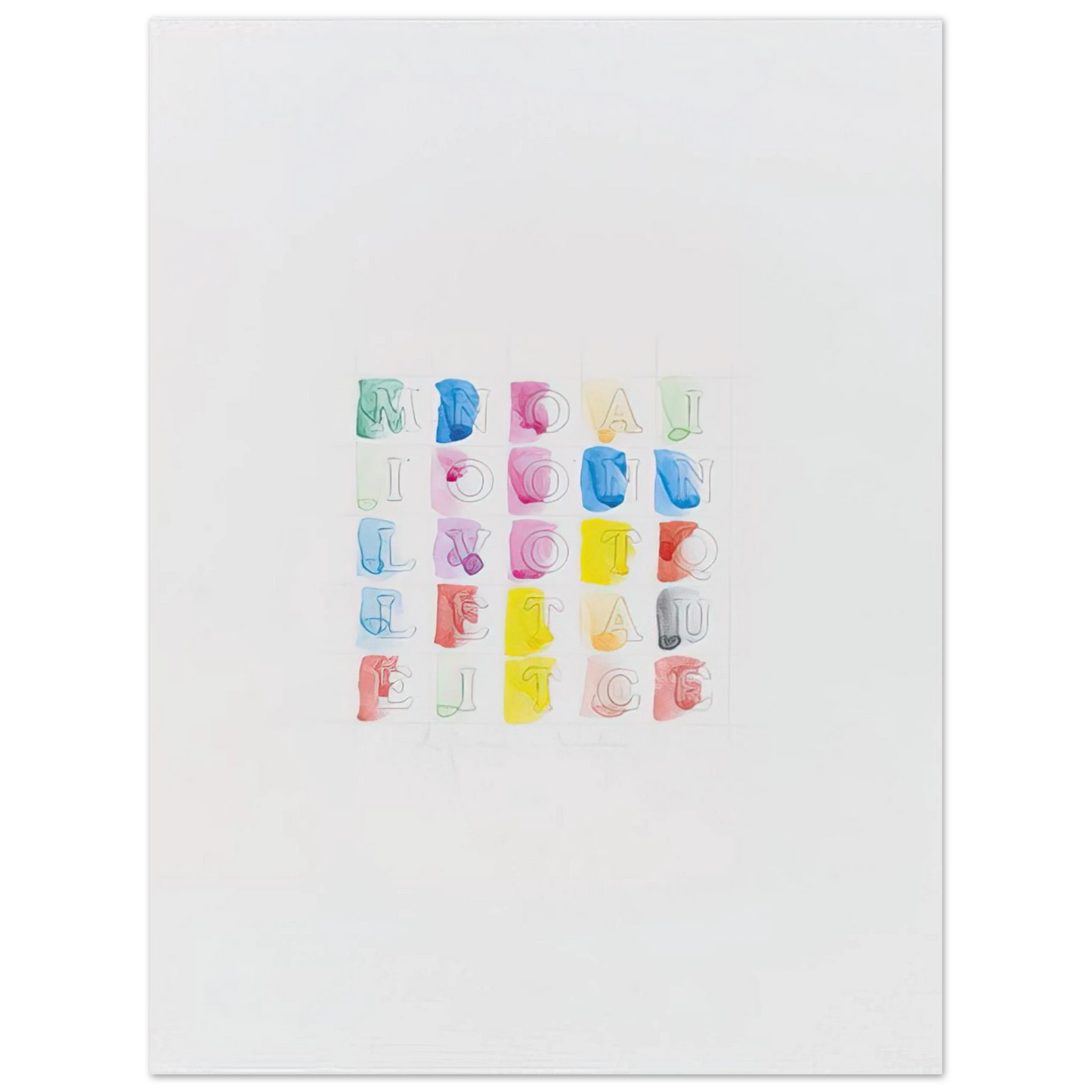 Alighiero Boetti - MILLENOVECENTOTTANTACINQUE 1985 75x100 cm / 30x40inches Fine Art Poster