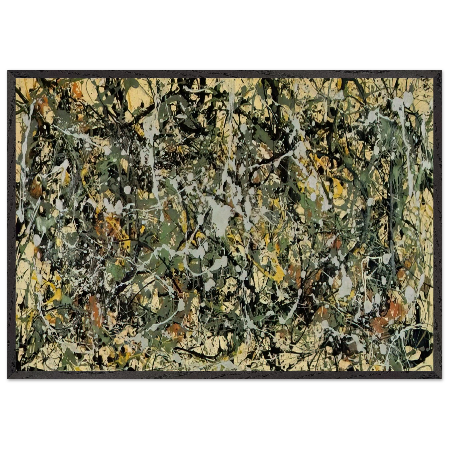NUMBER 8 1949 - Jackson Pollock 70x100 cm / 28x40 inches Framed Art Print – Black Wooden Frame