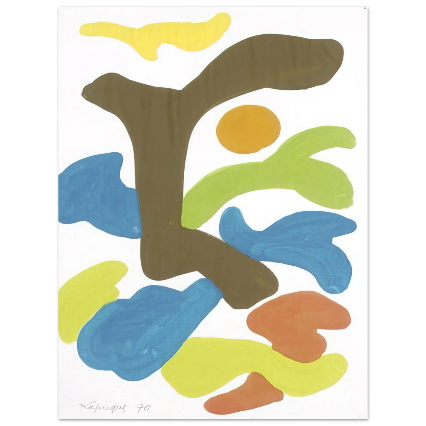Charles Lapicque - Le premier jour - 1970 75x100 cm / 30x40inches Fine Art Poster