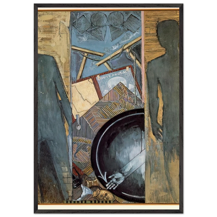 FALL - Jasper Johns 70x100 cm / 28x40 inches Framed Art Print – Black Wooden Frame