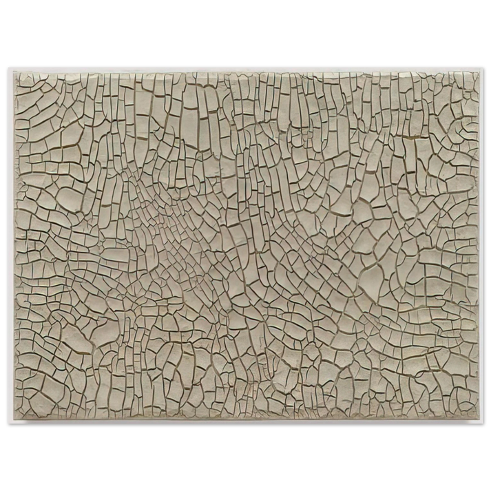 Alberto Burri - Cretto Grande Bianco - 1982 75x100 cm / 30x40inches Fine Art Poster