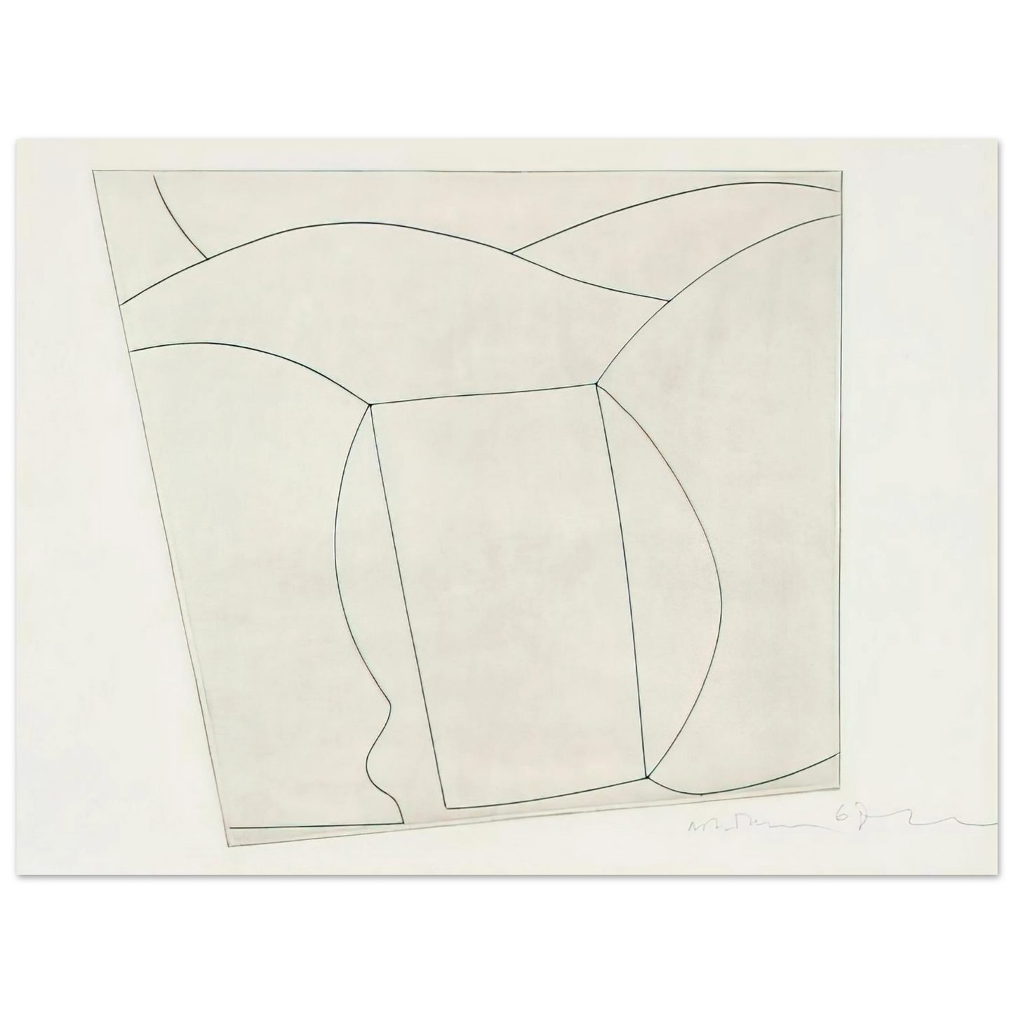 Ben Nicholson - 3 forms in a landscape - 1967 75x100 cm / 30x40inches Fine Art Poster