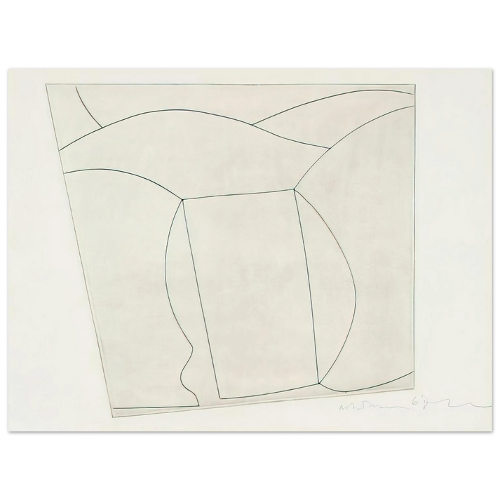 Ben Nicholson - 3 forms in a landscape - 1967 75x100 cm / 30x40inches Fine Art Poster
