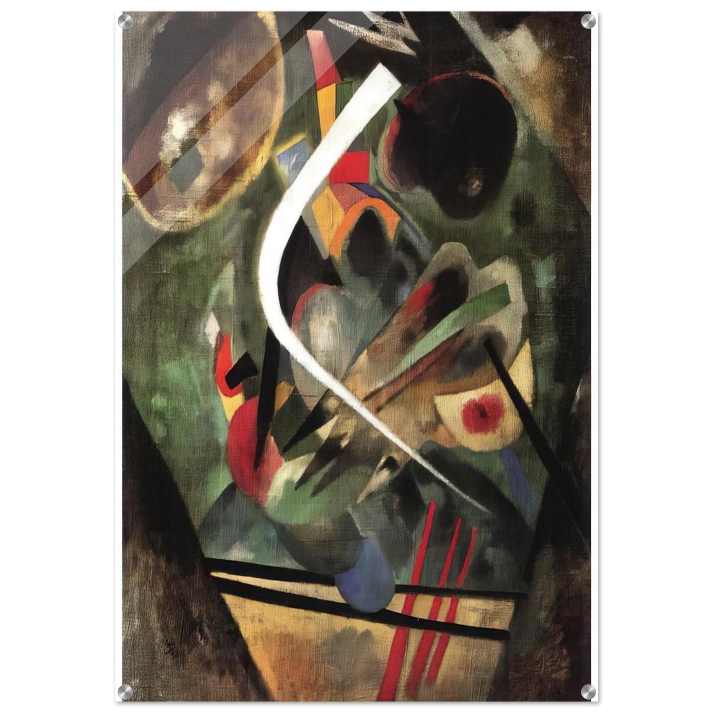 WHITE STROKE 1920 - Wassily Kandinsky Acrylic Print - 70x100 cm / 28x40″ inches