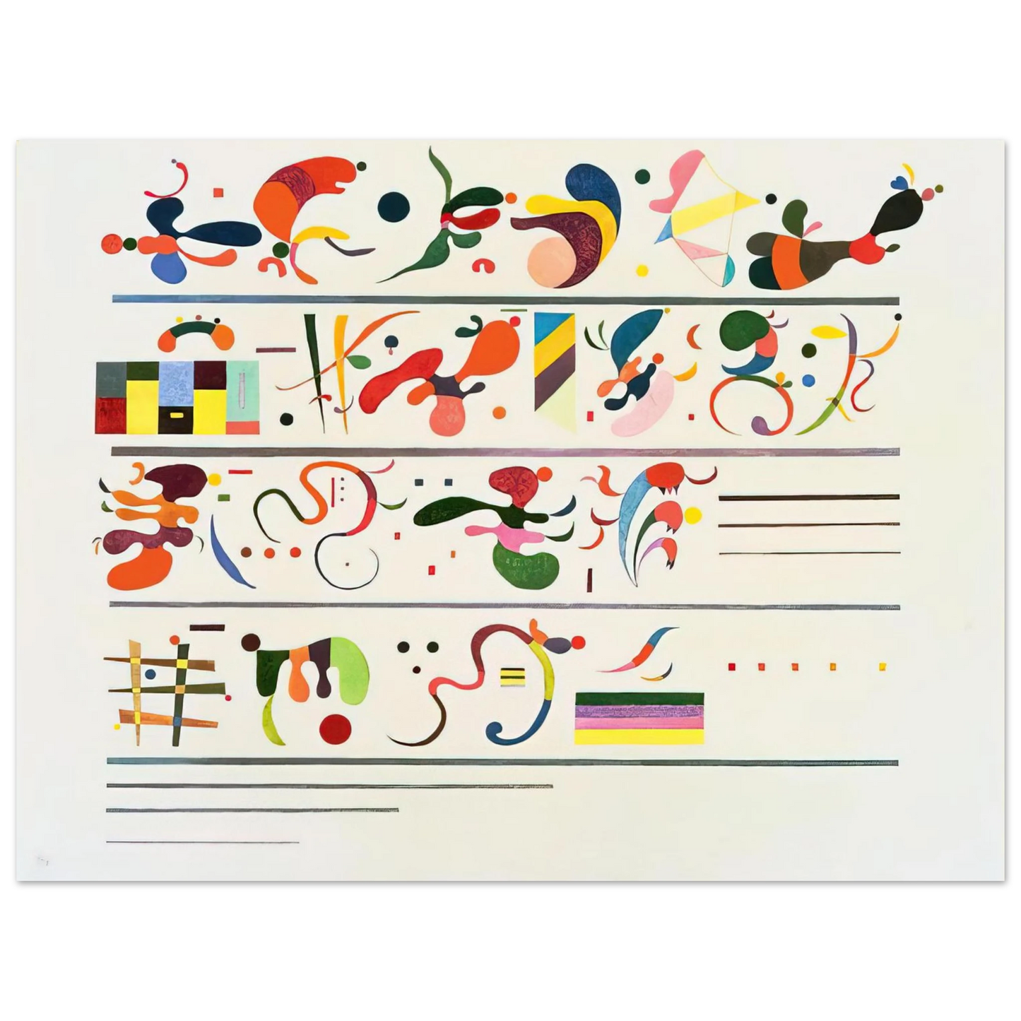 Wassily Kandinsky - SUCCESSION 1935 75x100 cm / 30x40inches Fine Art Poster