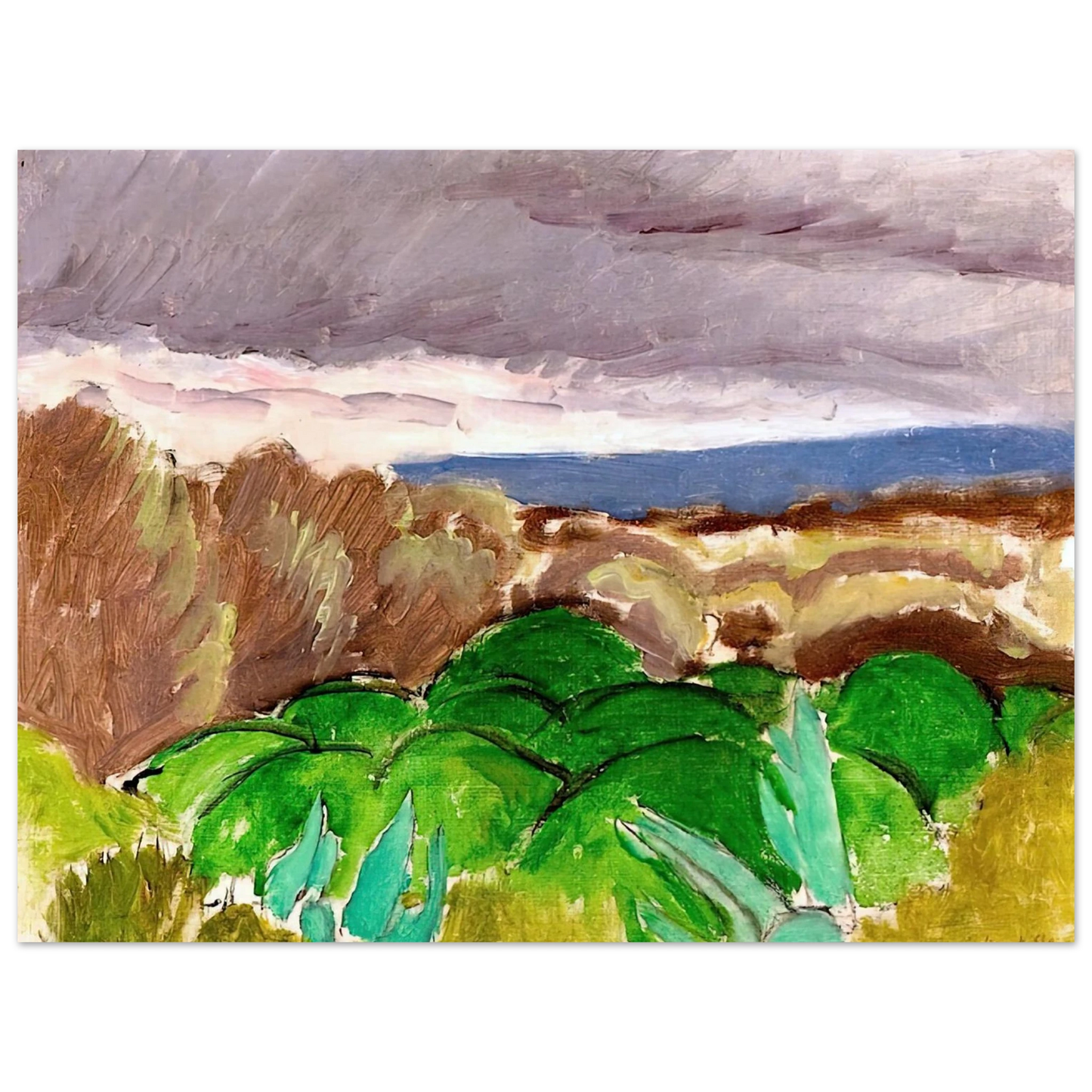 Henri Matisse - CAGNES LANDSCAPE IN STORMY WEATHER 1917 75x100 cm / 30x40inches Fine Art Poster