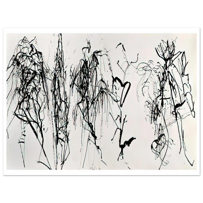 Brice Marden - Summer Scroll #8 Five Kinds of Hydra Trees - 1986 75x100 cm / 30x40inches Fine Art Poster