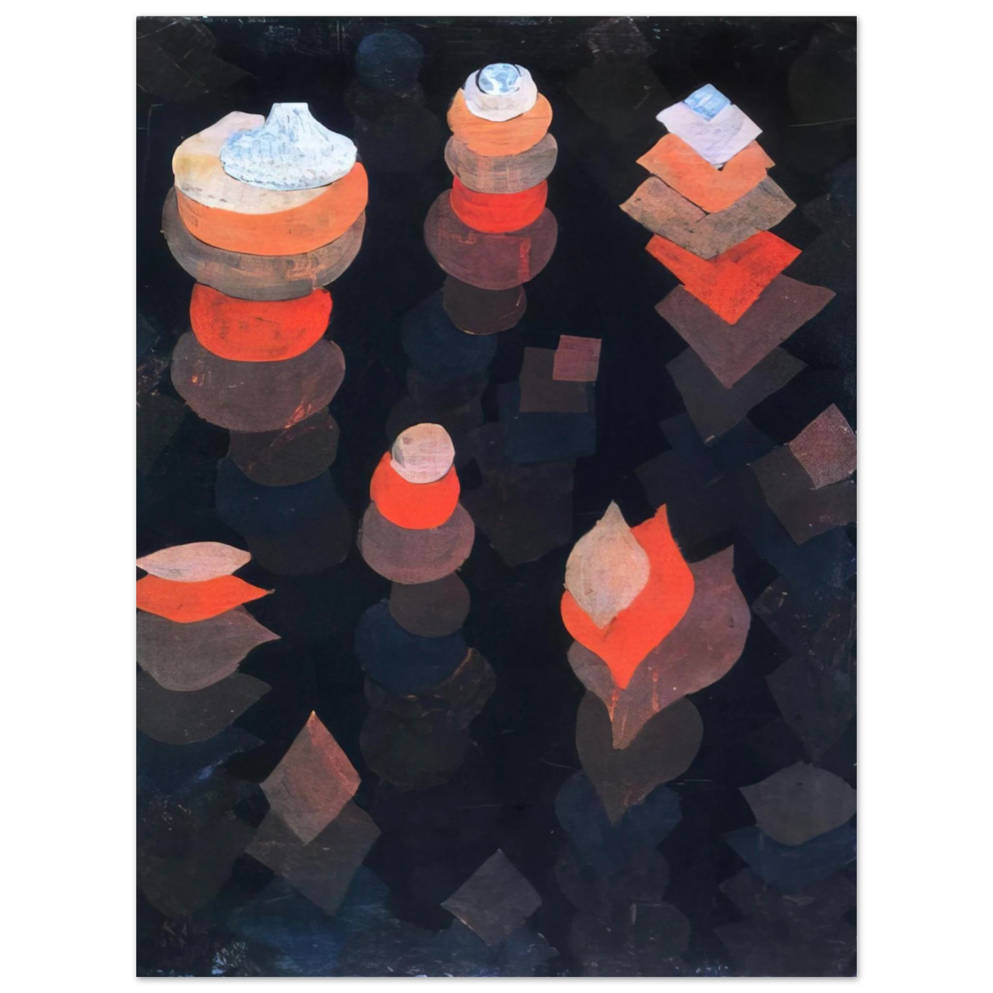Paul Klee - GROWTH OF THE NIGHT PLANTS 1922 75x100 cm / 30x40inches Fine Art Poster