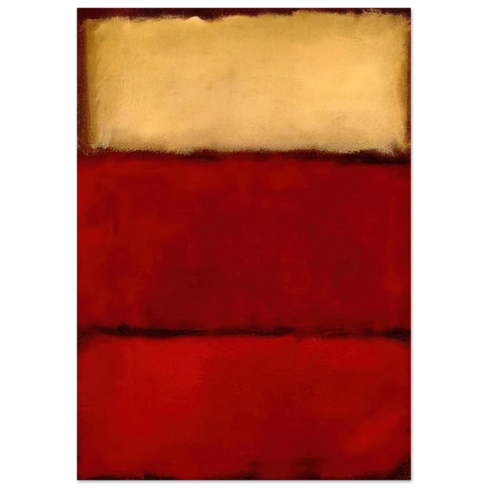 Mark Rothko - Red - 1964 Wall Art - 60x80 cm / 24x32 inches - Premium Wooden Framed Poster With Fine Art Paper - White frame