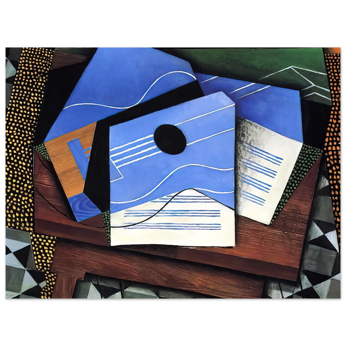 Juan Gris - GUITAR ON A TABLE 1915 75x100 cm / 30x40inches Fine Art Poster