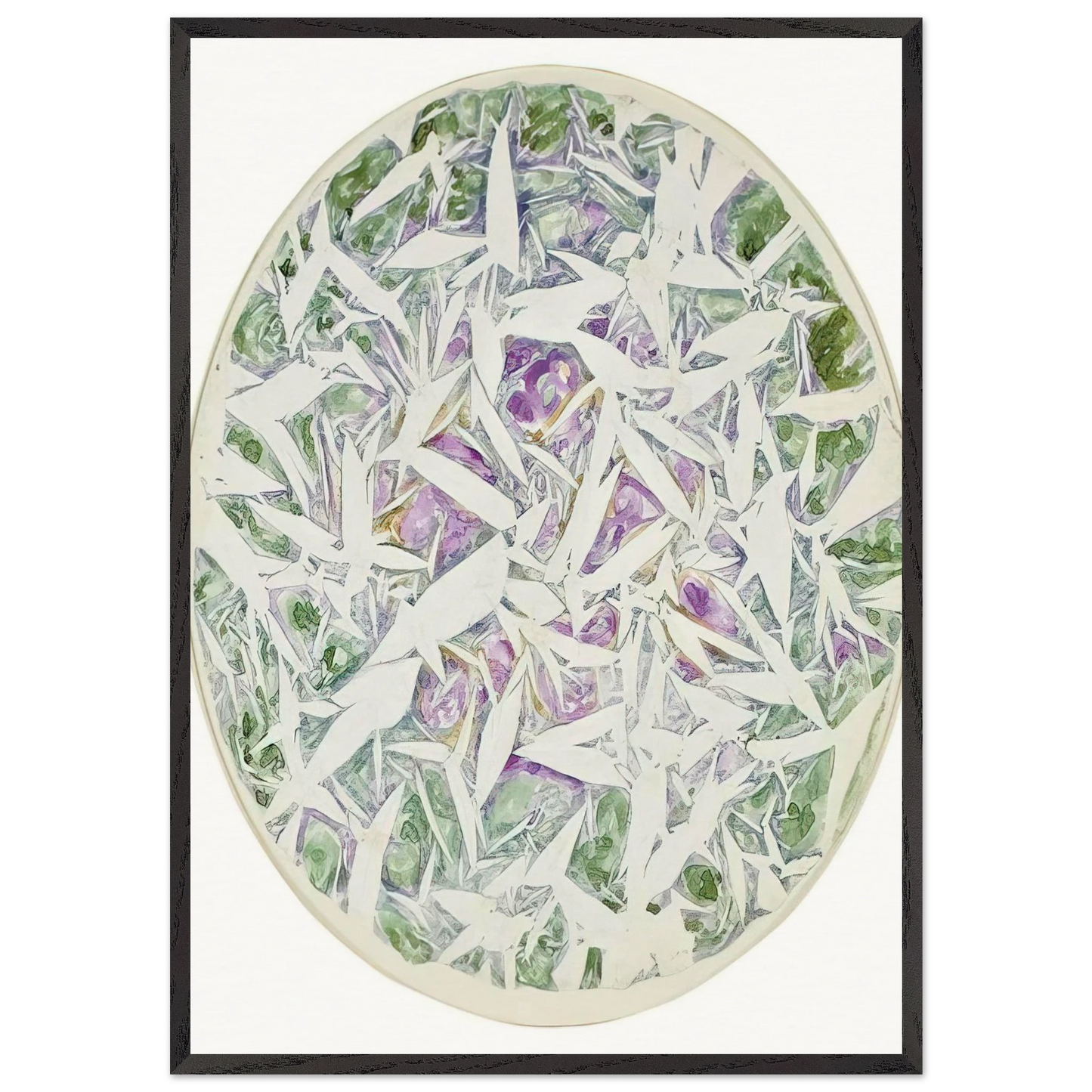Untitled - Tachisme N2 - Simon Hantai 70x100 cm / 28x40 inches Framed Art Print – Black Wooden Frame