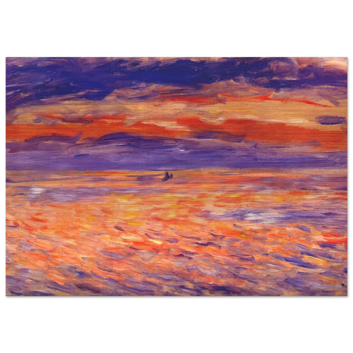 Sunset at sea - Pierre-Auguste Renoir Brushed Aluminum Print - 70x100 cm / 28x40 inches | Pierre-Auguste Renoir Aluminum Print | Pierre-Auguste Renoir Prints