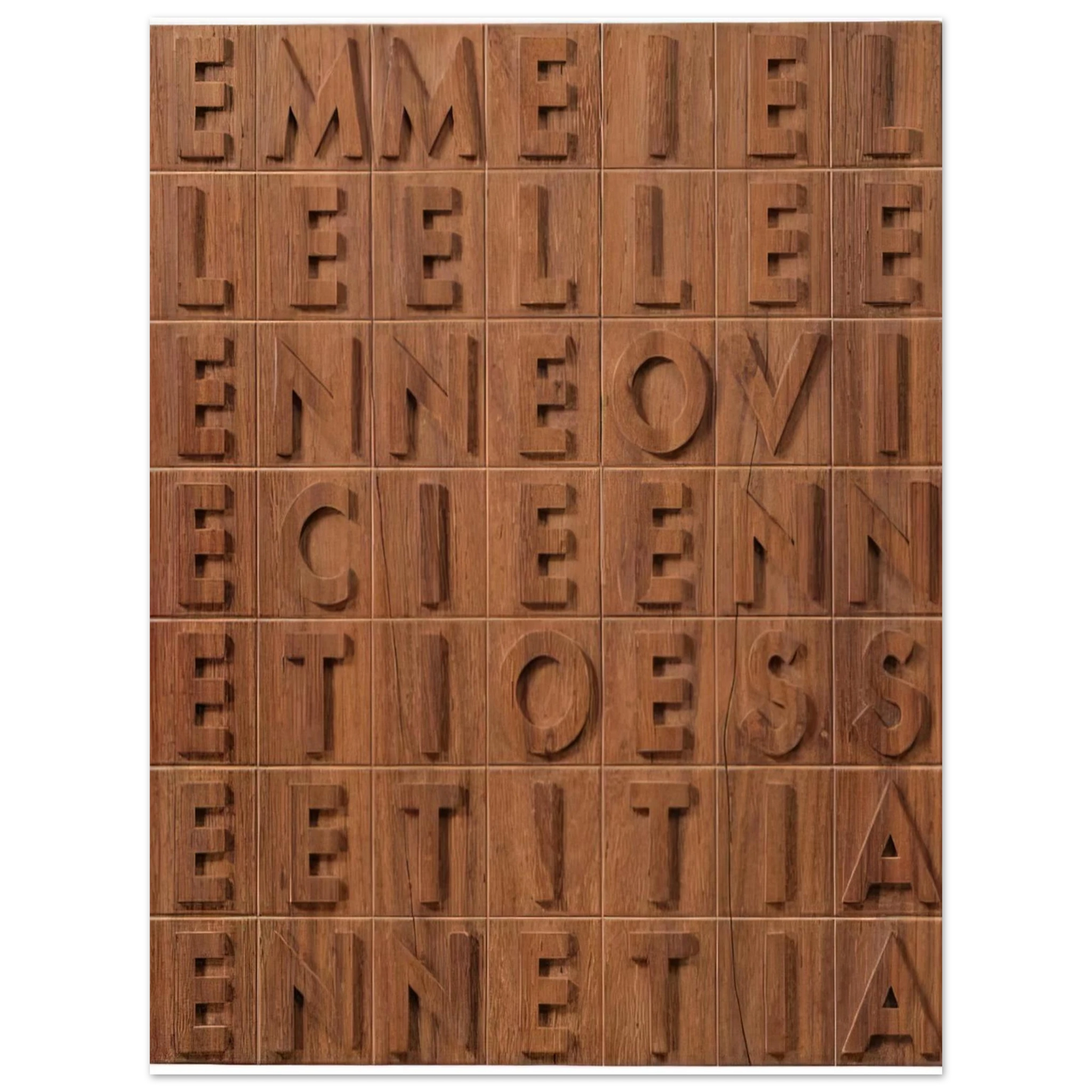 Alighiero Boetti - EMME I ELLE 1970 75x100 cm / 30x40inches Fine Art Poster