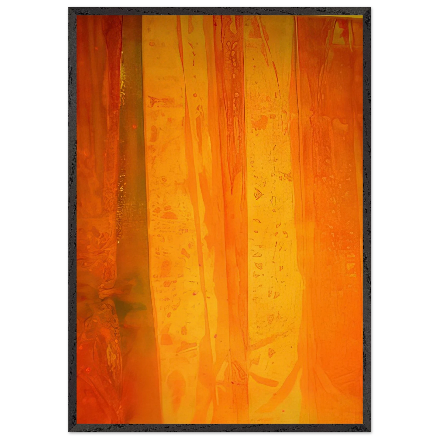 Pink Flutter - Sam Gilliam 70x100 cm / 28x40 inches Framed Art Print – Black Wooden Frame