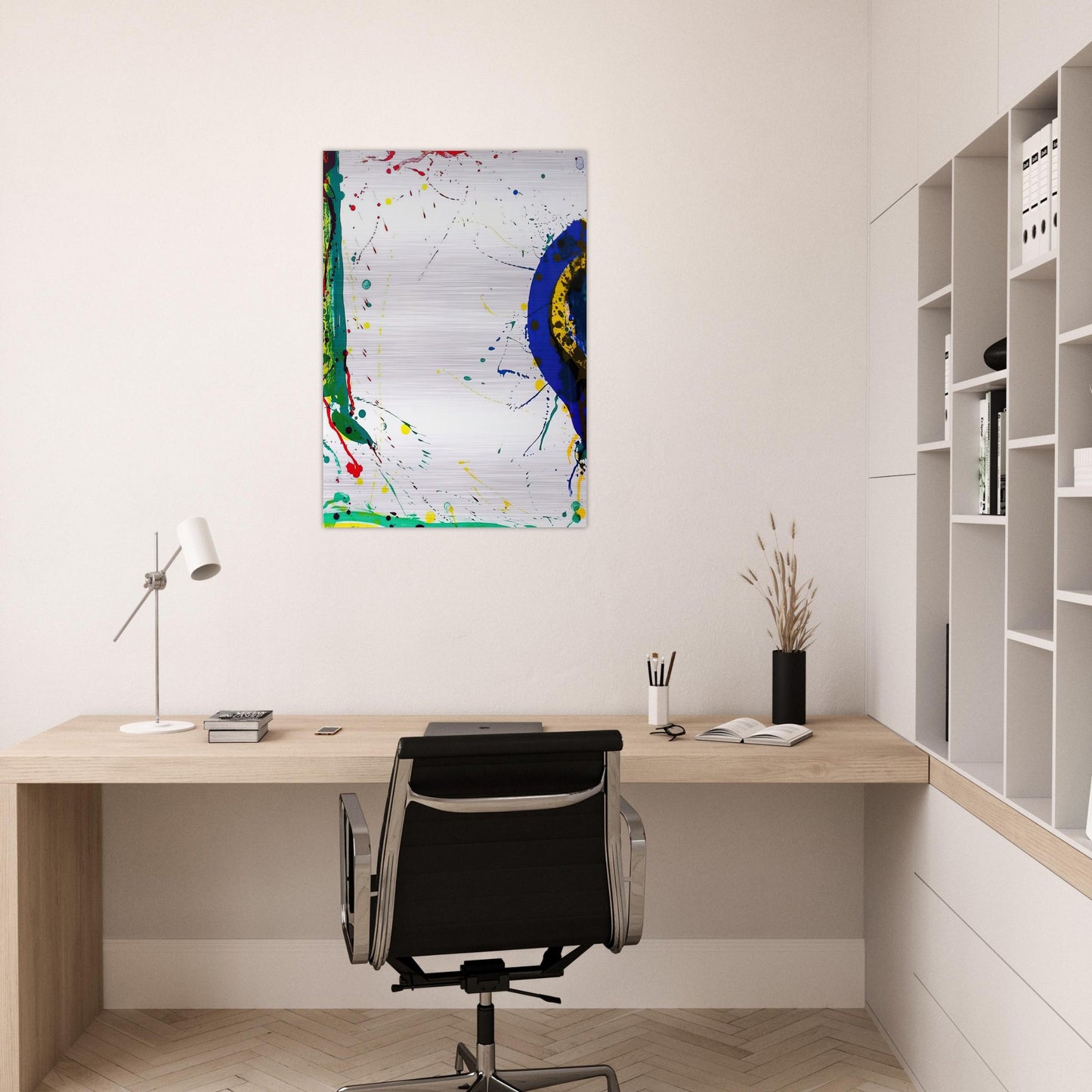 Untitled SF-315 - Sam Francis Brushed Aluminum Print - 70x100 cm / 28x40 inches | Sam Francis Aluminum Print | Sam Francis Prints