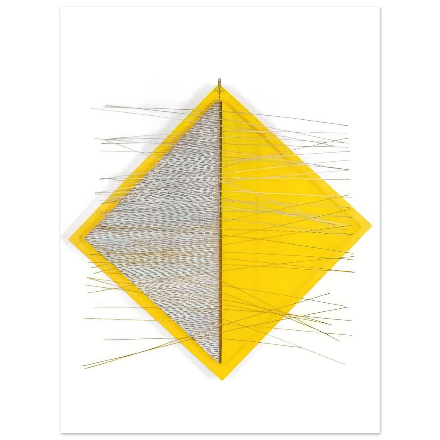 Jesus Rafael Soto - PETITE LOSANGE JAUNE 75x100 cm / 30x40inches Fine Art Poster
