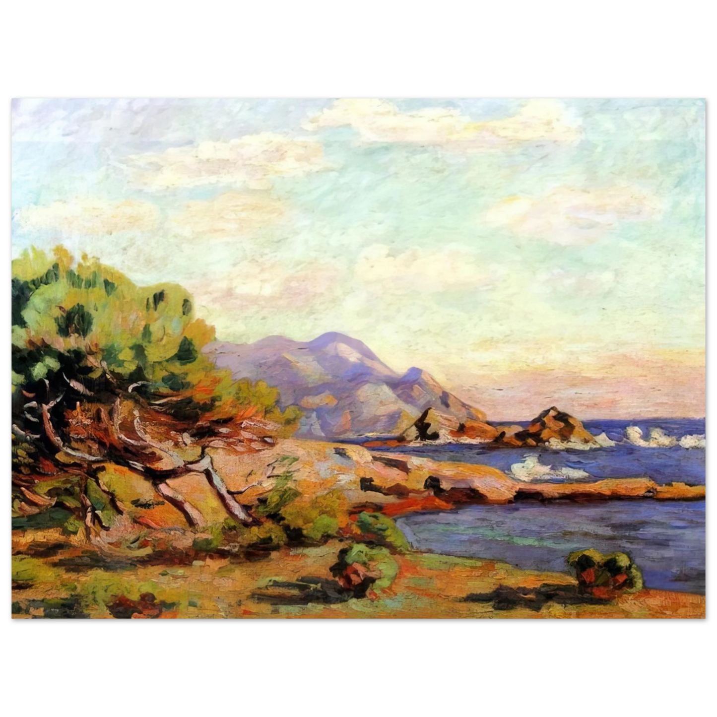 Armand Guillaumin - La Pointe du Lou Gaou - 1911 75x100 cm / 30x40inches Fine Art Poster